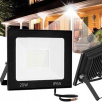 LED halogeninis prožektorius 20W, juodas, IP65, montuojamas ant sienos