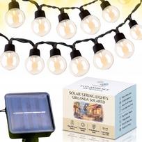 Saulės girlianda sodei 30 LED kamuoliukų, 10,6 m