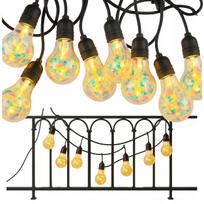 Sodo girlianda 5m 10 LED E27 230V spalvota