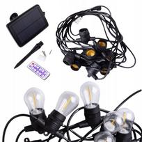 Saulės sodo girlianda 10 m, 10x LED G45 E27 0.3W