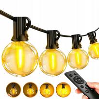 Sodo girlianda 30 m, 50x LED lemputės G40 su laidu