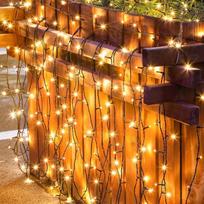 Saulės šviesos girlianda 12 m, 100 LED, šilta šviesa