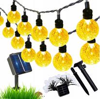 Saulės girlianda 10 m 100 LED lauko šviesos