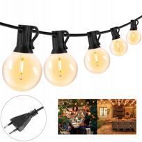 Lauko sodo šviestuvai 50LED šiltai balti 15m