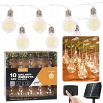 Saulės sodo girlianda 10 LED, šilta balta, 3,8 m