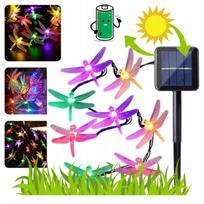 Saulės sodo girlianda Dragonfly, 6.5 m, 30 LED, daugiaspalvė