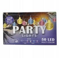 Lauko girlianda spalvota permatoma 50 LED IP44 15 m