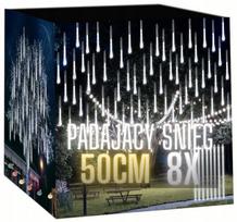 LED meteorų lemputės girlianda, 50 cm, šaltai balta, Icicles Falling Snow naudojimui lauke