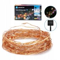 Saulės šviesų girlianda, RGBY 100 LED 10 m