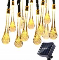 Saulės girlianda, 40 LED lašelių sodo lemputės