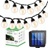 Saulės sodo girlianda 50x LED dekoratyviniai burbulai 16,7 m 3000K