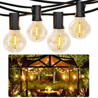 Lauko LED girlianda 13x LED BULB, 10 m, balkonui ir terasai