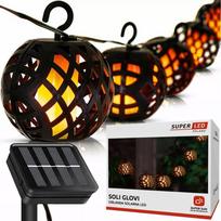 Saulės girlianda LED sodo žibintai 20x LED žibintuvėlis SuperLED