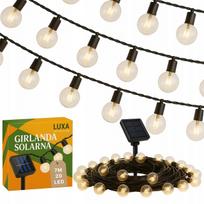 Saulės LED girlianda 7,5 m 20x dekoratyviniai burbulai 3000K terasai sodui