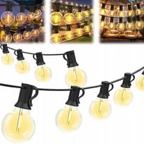 Sodo girlianda 30 m, 50X LED lemputės, 2X G40 dovana