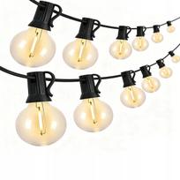 LED dekoratyvinės lemputės G40 10 m IP44 šiltai baltos namams ir sodui