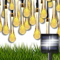 Šviesų girlianda saulės energija 40 LED varvekliai 6 m