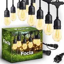 Šviesų girlianda 15 m su 15 LED E27 lemputėmis, IP65