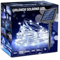 Lauko girlianda su saulės baterija, 200 LED, 22 m