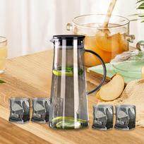Borosilikatinio stiklo arbatinukas 1450 ml su puodeliais
