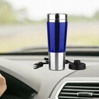 Automobilinis virdulys 12V, nerūdijančio plieno, 450 ml, mėlynas
