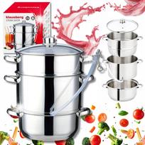 Garų sulčiaspaudė nerūdijančio plieno 8 l indukcinėms, dujinėms, keraminėms viryklėms, be BPA