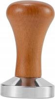 Espresso kavos tamperis 53 mm, medinė rankena, aliuminis