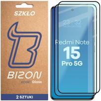Grūdintas stiklas su rėmeliu Bizon Redmi Note 15 Pro 5G, 2 vnt.