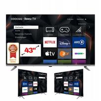Televizorius COOCAA 43R5G 43" 4K UHD Wi-Fi LED, juodas, su valdymo pultu