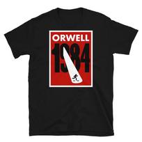 1984, Mens George Orwell, Fictional Novel Top English BIG BROTHER L red