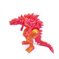 3D -spausdintas raumenų dinozauras veiksmo figūrėlė mini žaislinis monstras Paveikslėlis sąnarių modelis Judantis besisukantis besisukantis stalo dekoracija vaikas 14cm purple