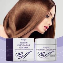 Purple Toning Hair Mask Neutralize Yellow Keratin Deep Conditioner for Blonde Silver Highlighted Hair Color Correcting Treatment 100g black