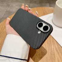 Carbon Fiber Pattern Armor PC For Magsafe Magnet Case For iPhone 17 Air 16 15 14 Plus 13 12 11 Pro Max Shockproof Plastic Cover iPhone 15 Pro