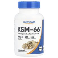 Nutricost, KSM-66, Ashwagandha šaknų ekstraktas, 600mg, 30 kapsulių