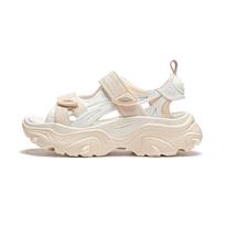 Li Ning Soft Coca Beach Sandals Women's Ivory/Rock White Gray AGUU002-3 36 white