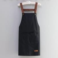 Waterproof Apron Coffee Shop Barber Working Bib Kitchen Cooking Aprons BBQ Oil Proof  Apron KTJ juoda