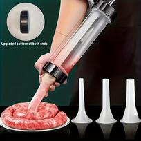 1Set Manual Sausage Stuffing Machine Homemade Sausage Stuffer Sausage Syringe Sausage Stuffer Gadgets Manual Meat Injector Tools juoda
