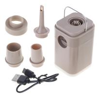 Portable Electric Airs Pump with Camping Light Rechargeable Airs Mattress Pump Outdoor Quickly Fill Inflator Deflator 1 gray