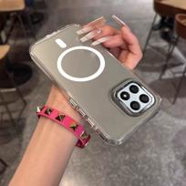 Case for HONOR X8 4G Minimal Semi-Transparent Magnetic Casing Raised Electroplated Lens Bezel Anti-Slip Drop Resistant Protective Shell HONOR X8a 4G beige