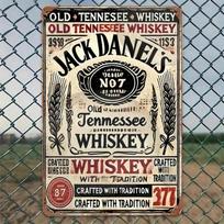 Planetjuice Wall Art Metal Wall Art Jack Daniels Vintage Tin Sign for Bar 30X40CM gray