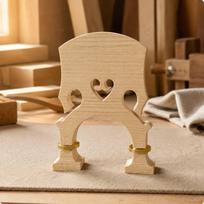 Double Bass Bridge Curved Top Adjustable Wooden Finish Music Part 44 4-4