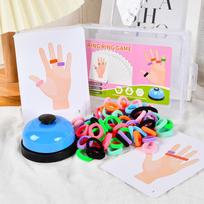 Kids Finger Ring Board Game Color Matching Toys Interactive Party Games Hand-eye Coordination Sensory Educational Toys For Child pink
