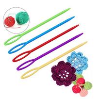 100 vienetų plastikinės siuvimo siūlų pynimo siuvimo adatos vaikams rankdarbiams 7 cm 8*5*2cm blue