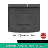 Chery iCAR V27 TPE Floor Mats Set: Includes Mats for Floors, Trunk, and Seat Backs black