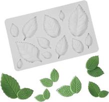 Rose Leaves Chocolate Fondant Molds for Cake Decoration Homemade Chocolate Candy Sugar Cupcake Topper Cake Polymer Clay Crafts