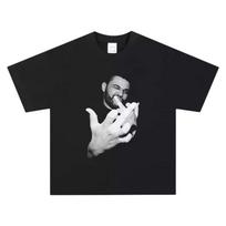 Printed The Weeknd Round Neck Casual Tshirt Featuring RB Music Patterns Unisexs Womens Summer Cotton Urban Style Fan Gifts S gray