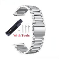 18mm 20mm 22mm 24mm Quick Release Stainless Steel Watchband Wristwatch Universal Flat Head Watch Strap Accessories with Tool 18mm