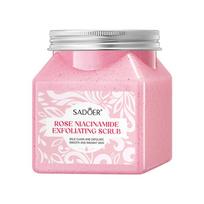 450g SADOER Rose Niacinamide Hydrating Exfoliating Scrub for Gentle Exfoliation Deep Cleansing and Improving Dull Skin ROSE&450g white
