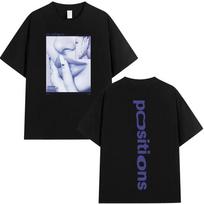 Ariana Grande Positions Album Double Sided Print T Shirts Hipster Men Women Harajuku Fashion Clothing T-shirt Cozy Cotton Tshirt S