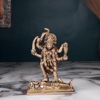 Goddess Kali Mata God Idol, Religious Statue, Home Decor, Gold, Brass - 14 Cm